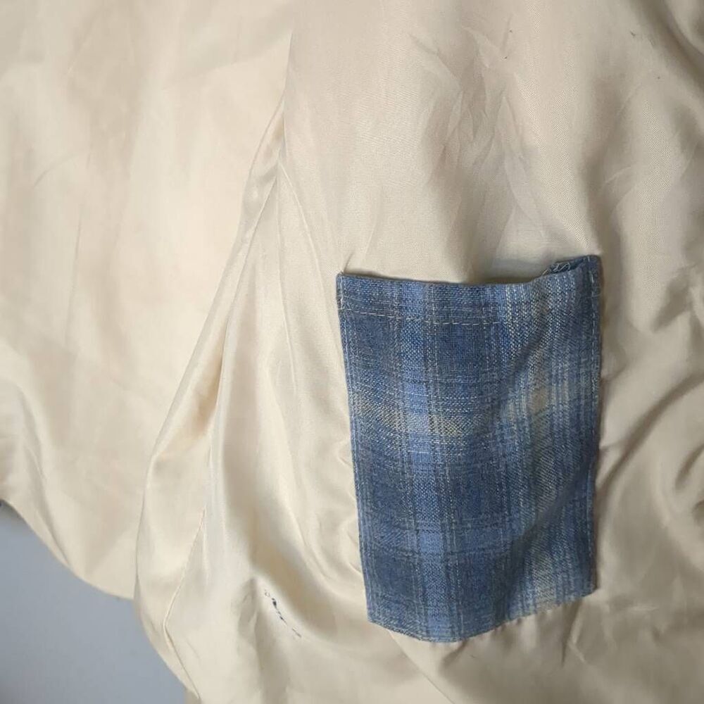 Pendleton Teddy Full Zip Up Jacket Blue Wool Trim… - image 6